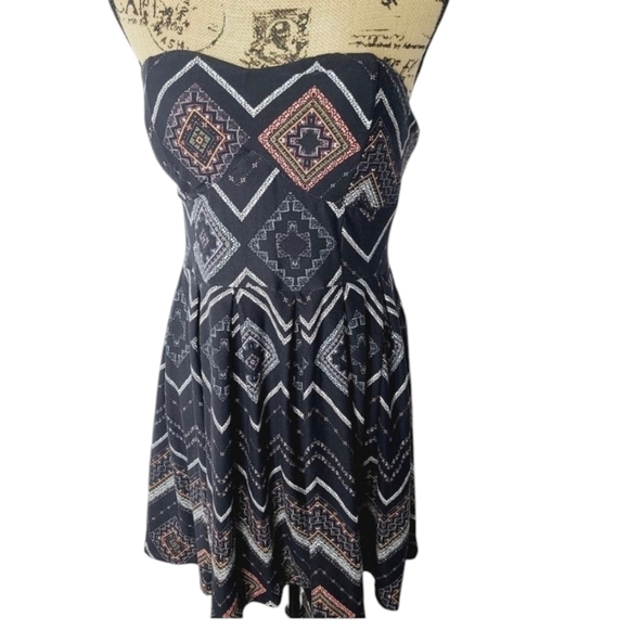 NWT No Boundaries Aztec Yummy Skater Mini Summer Dress - Picture 2 of 7